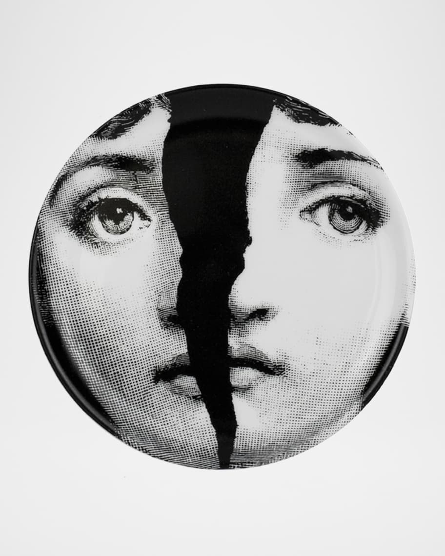 Fornasetti face print plate - Black