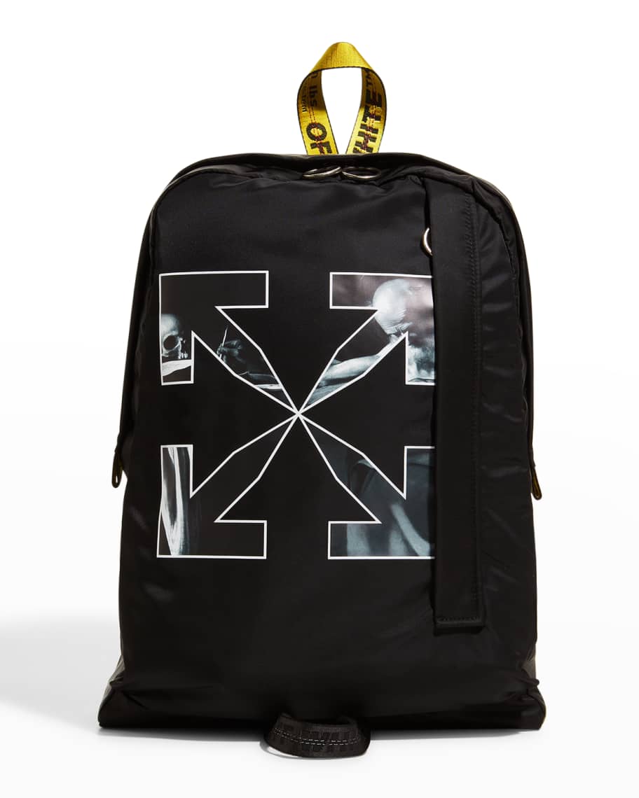Off-White Men's Arrow Graphic Webbing Backpack | Neiman Marcus
