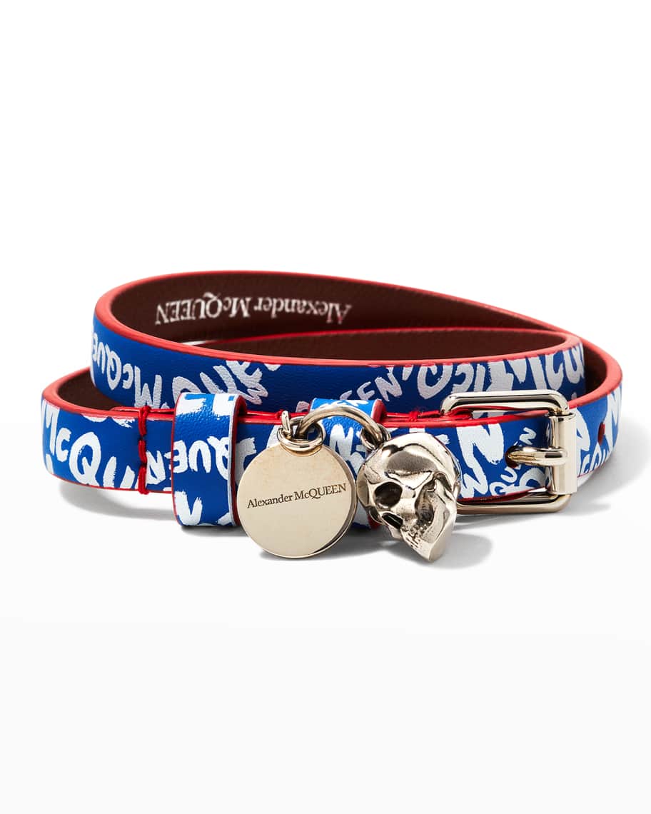 【関税&送料込】Alexander Mcqueen Graffiti Bracelet Alexander Mcqueen Black Graffiti bracelet for Women Online