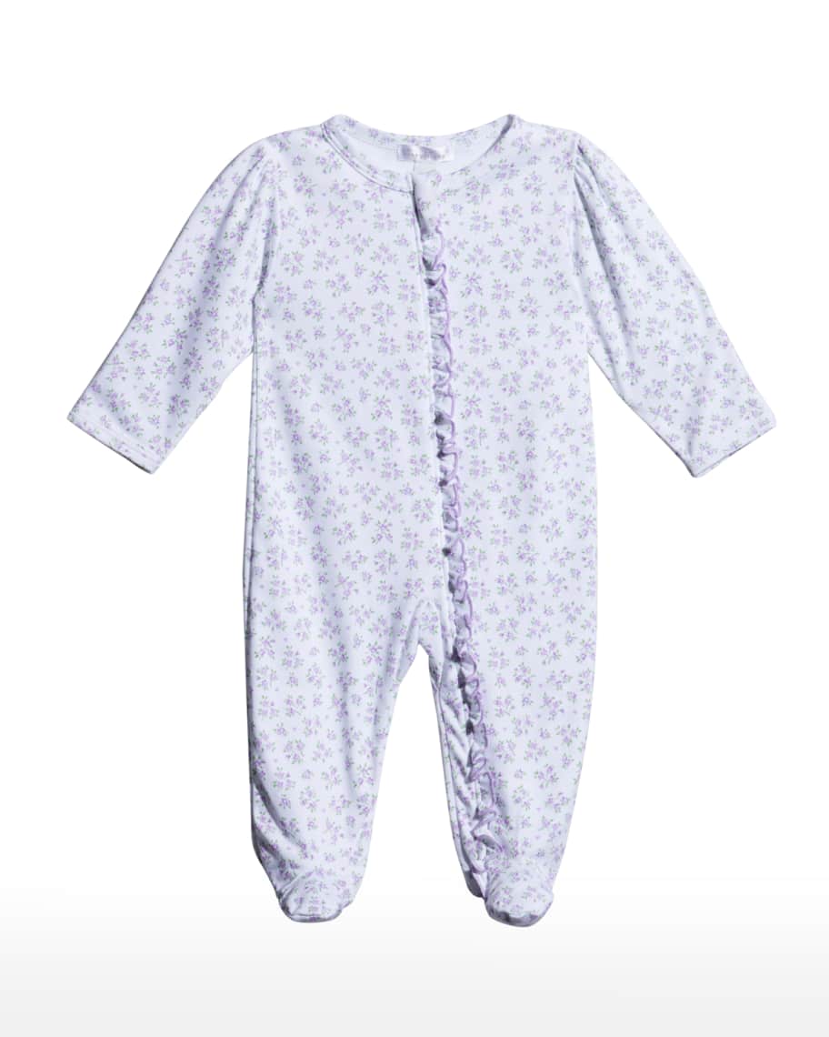 Kissy Kissy Girl's Petite Paradise Lilac Footie Pajamas, Size Newborn