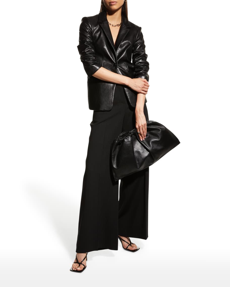Cinq a Sept Faux-Leather Kylie Blazer Jacket | Neiman Marcus