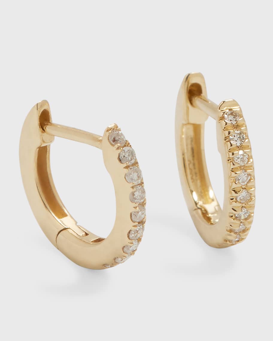 Zoe Lev Jewelry 14K Gold Mini Diamond 0.08ct Huggie Earrings | Neiman ...