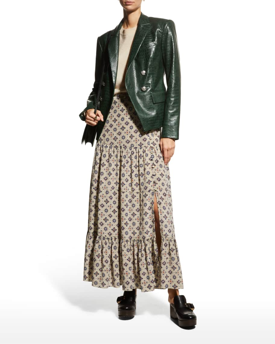 Veronica Beard Dominique Silk Maxi Skirt | Neiman Marcus