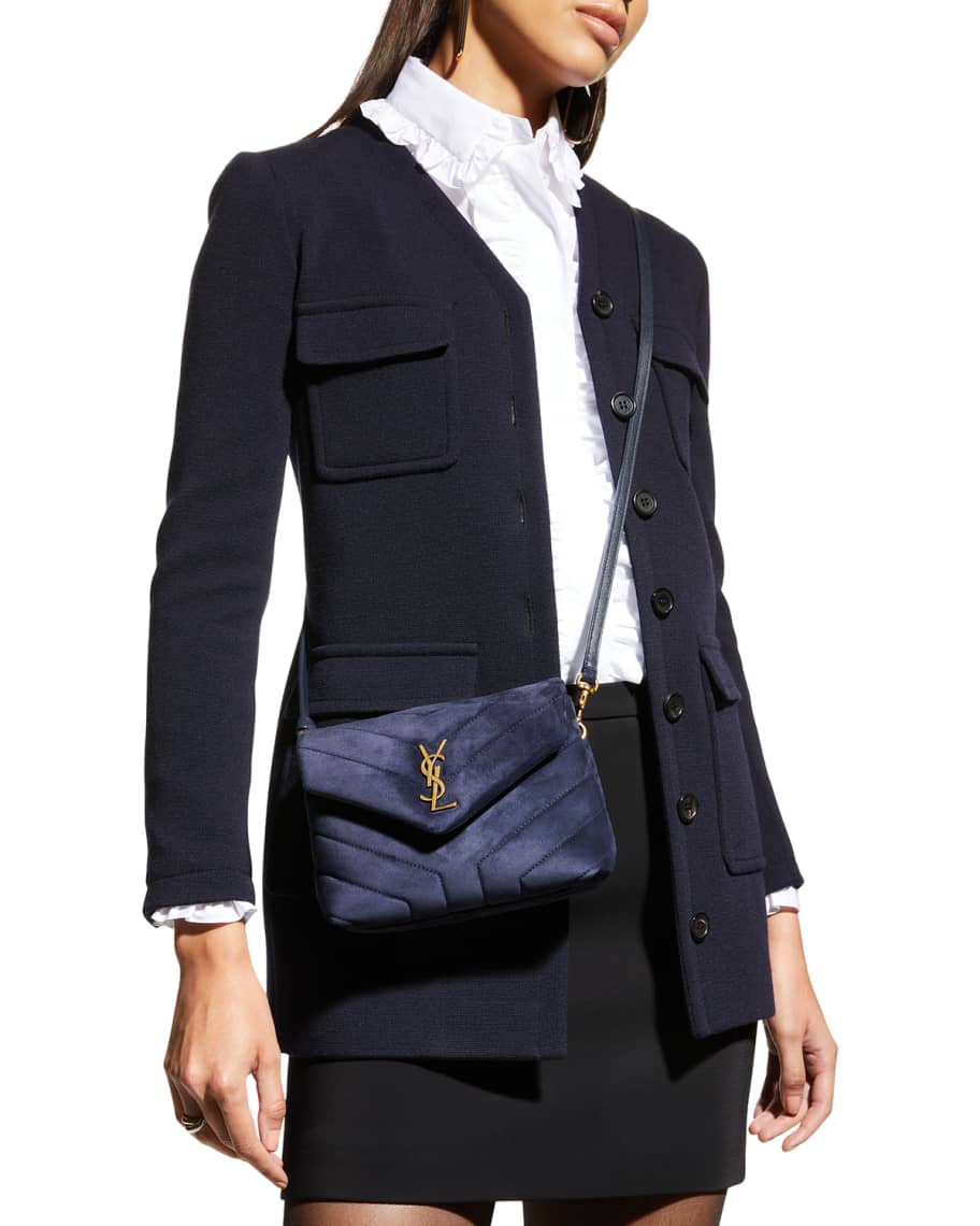 Image 2 of 5: Loulou Toy YSL Crossbody Bag in Quilted Suede