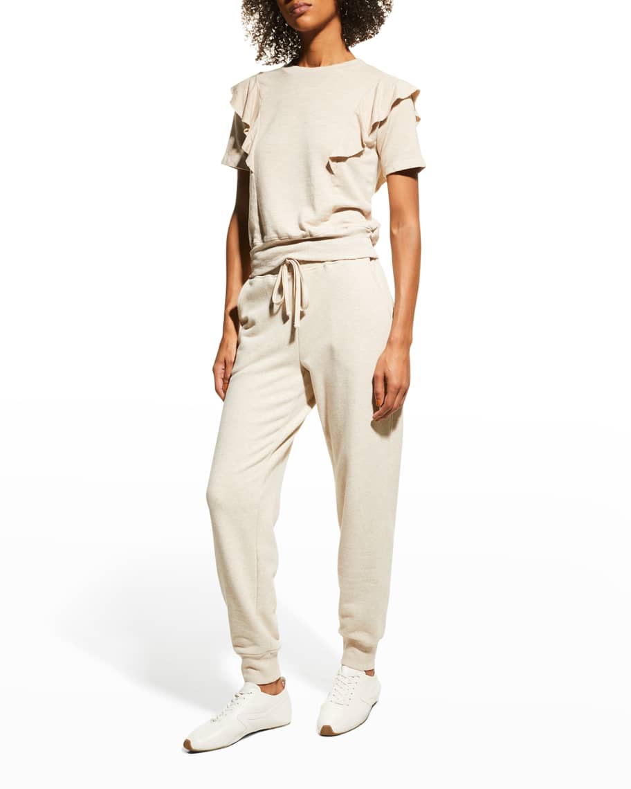 Monrow shop ruffle sweatshirt