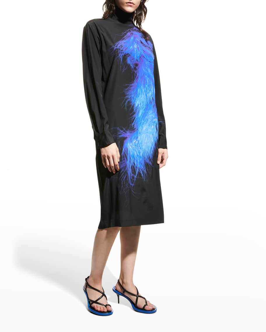 Dries van noten feather dress clearance