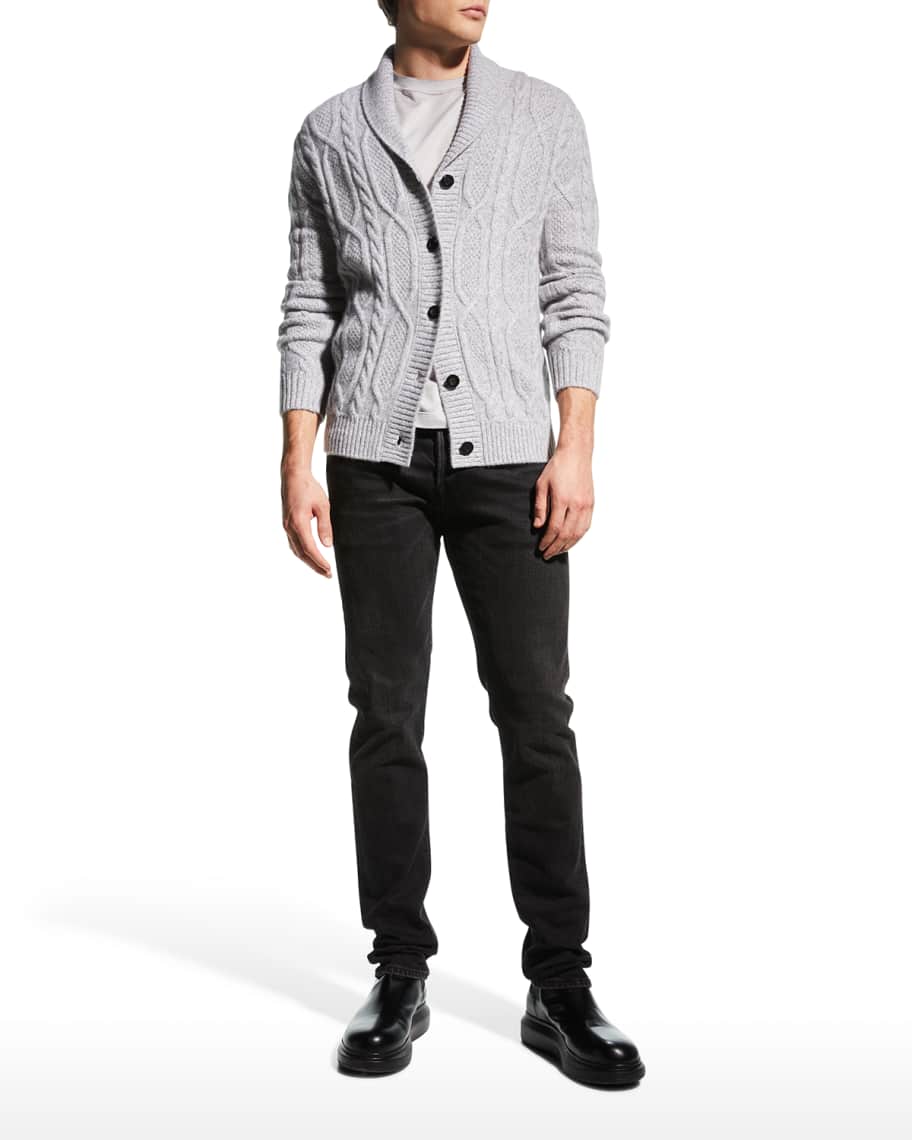 Neiman Marcus Men's Cashmere Shawl Sweater Neiman Marcus