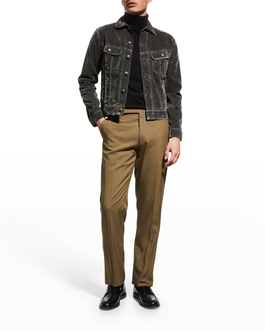 Velvet trucker jacket mens online