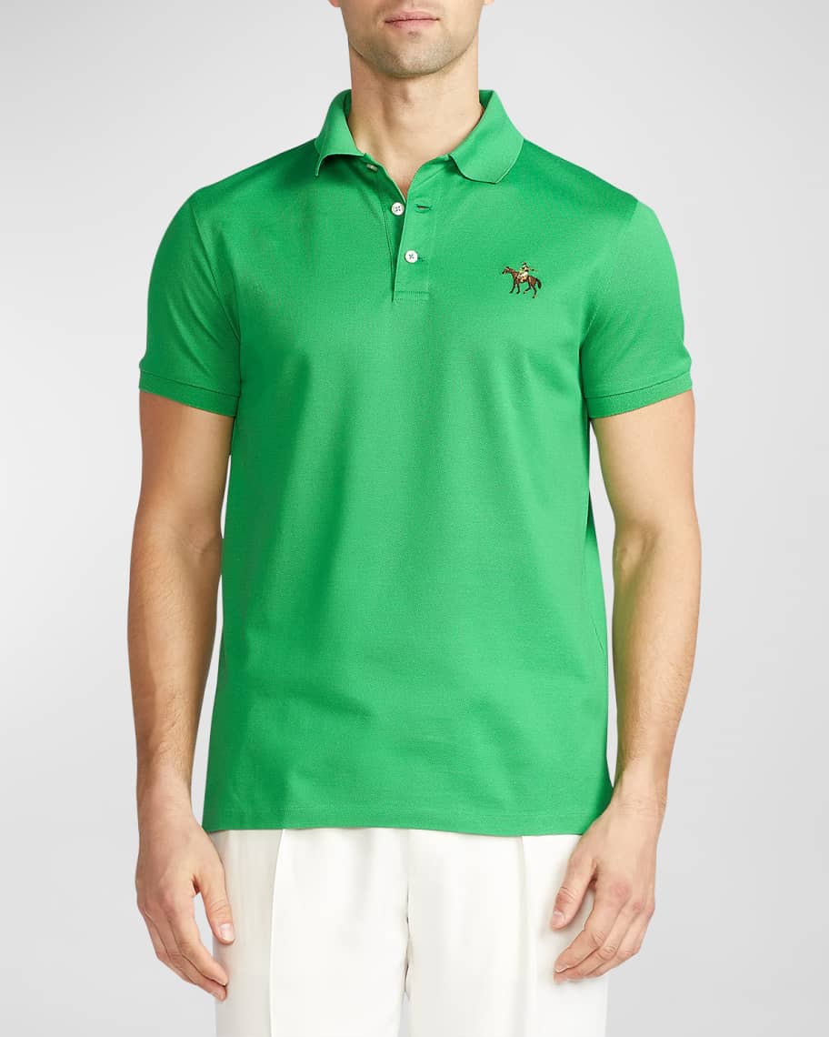 Ralph Lauren Purple Label Men's Embroidered Polo Shirt | Neiman Marcus