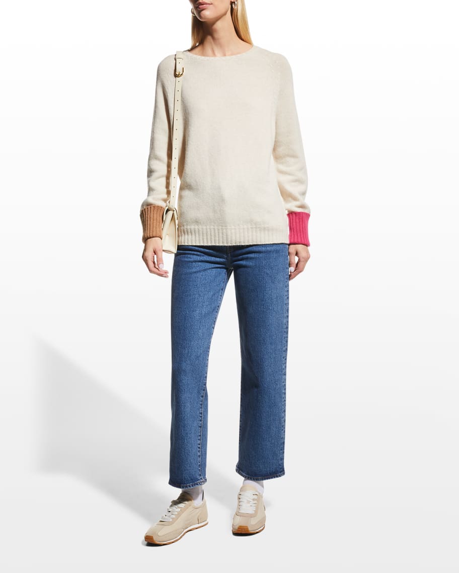 Majestic Filatures Wool-Cashmere Colorblock Sweater | Neiman Marcus