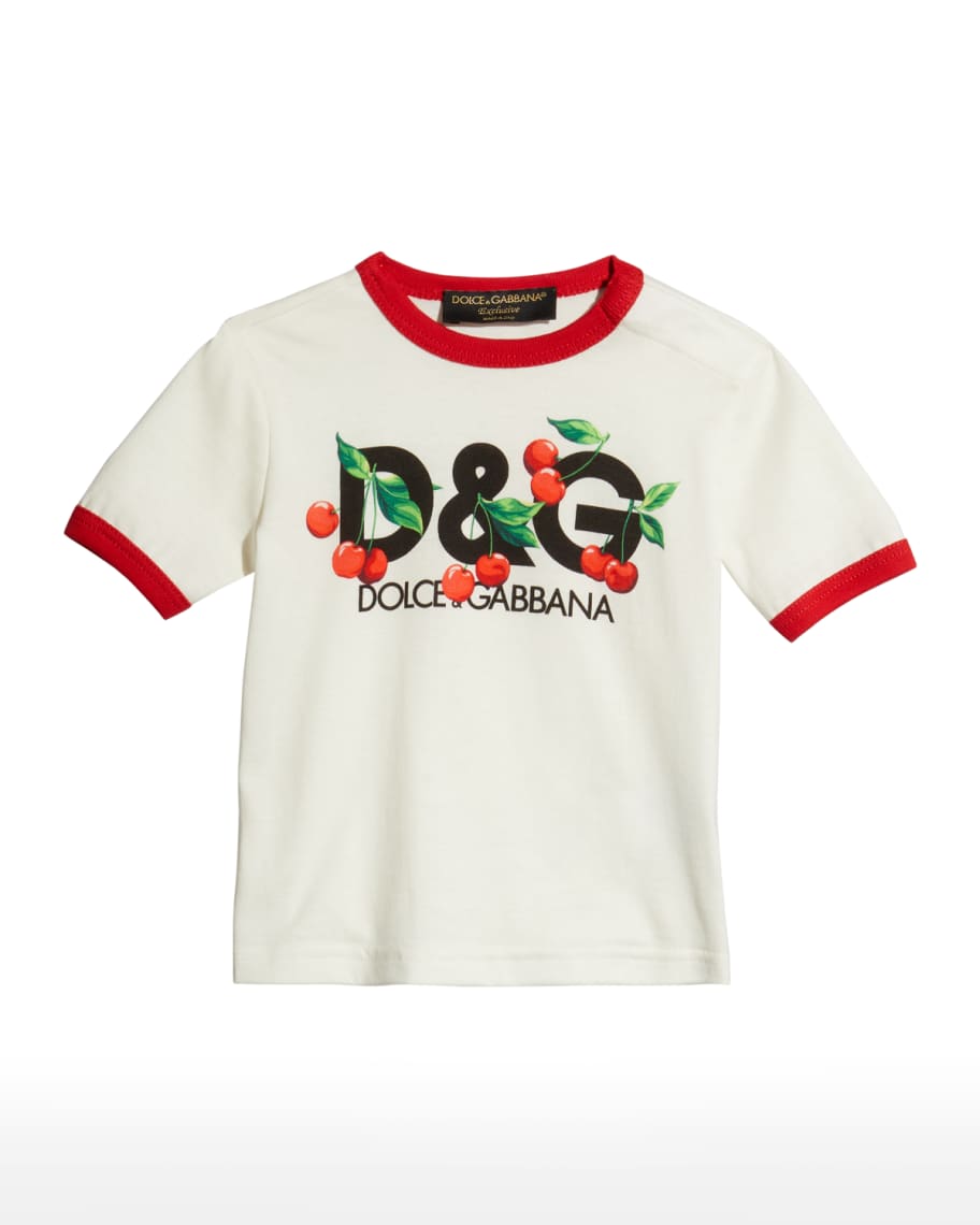 Dolce&Gabbana Girl's Cherry Logo T-Shirt, Size 4-6 | Neiman Marcus