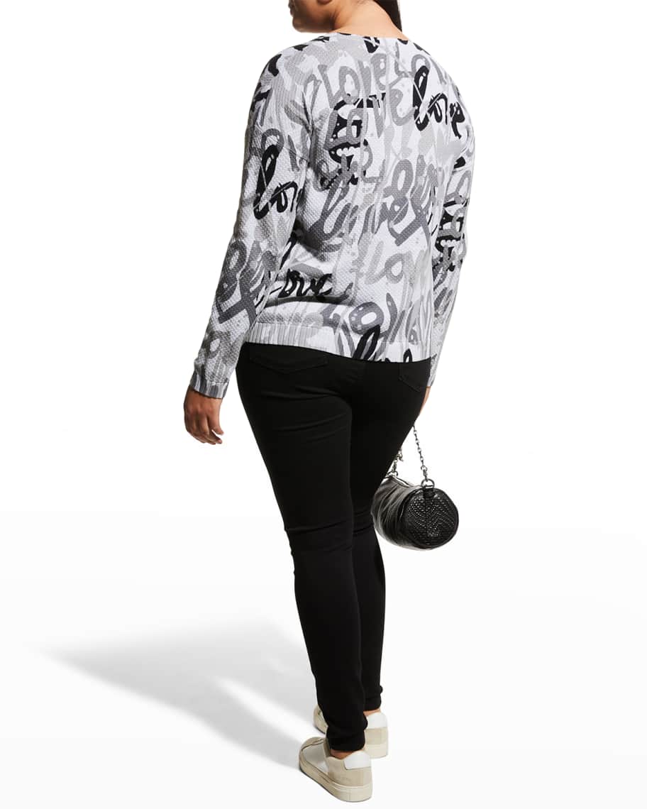 Lisa Todd Plus Size Love Language Graffiti Sweater Neiman Marcus