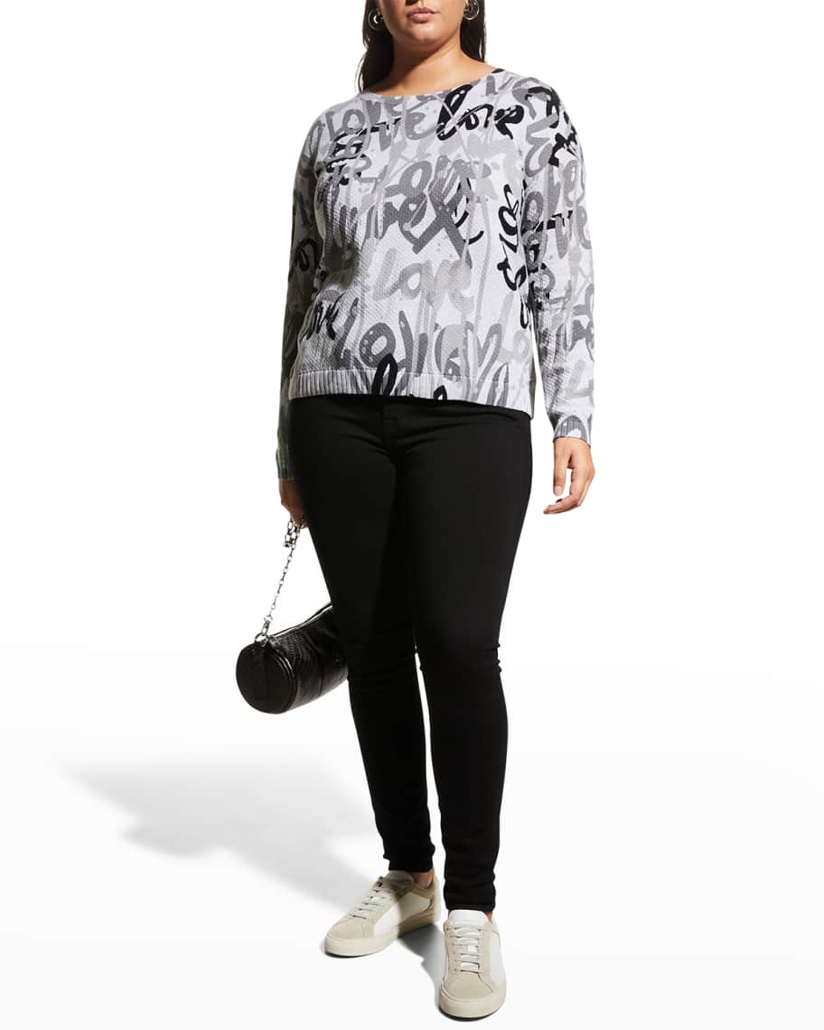 Lisa Todd Plus Size Love Language Graffiti Sweater Neiman Marcus