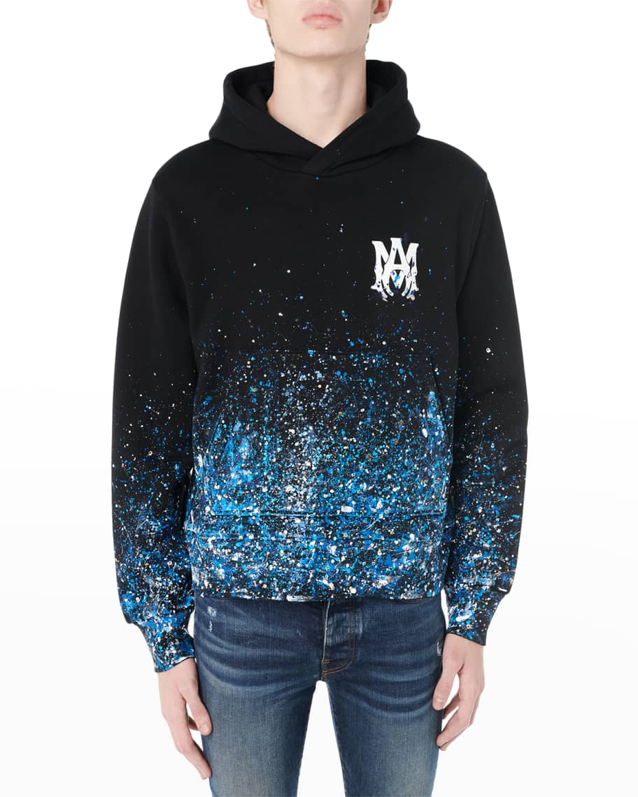 Amiri - Tie-Dye Moon-print Sweatshirt - Men - Wool/Cotton - L - Black