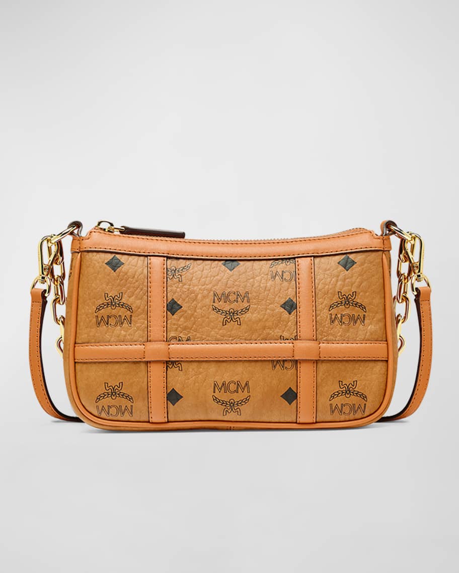 MCM Delmy Visetos Mini Logo Chain Shoulder Bag Neiman Marcus