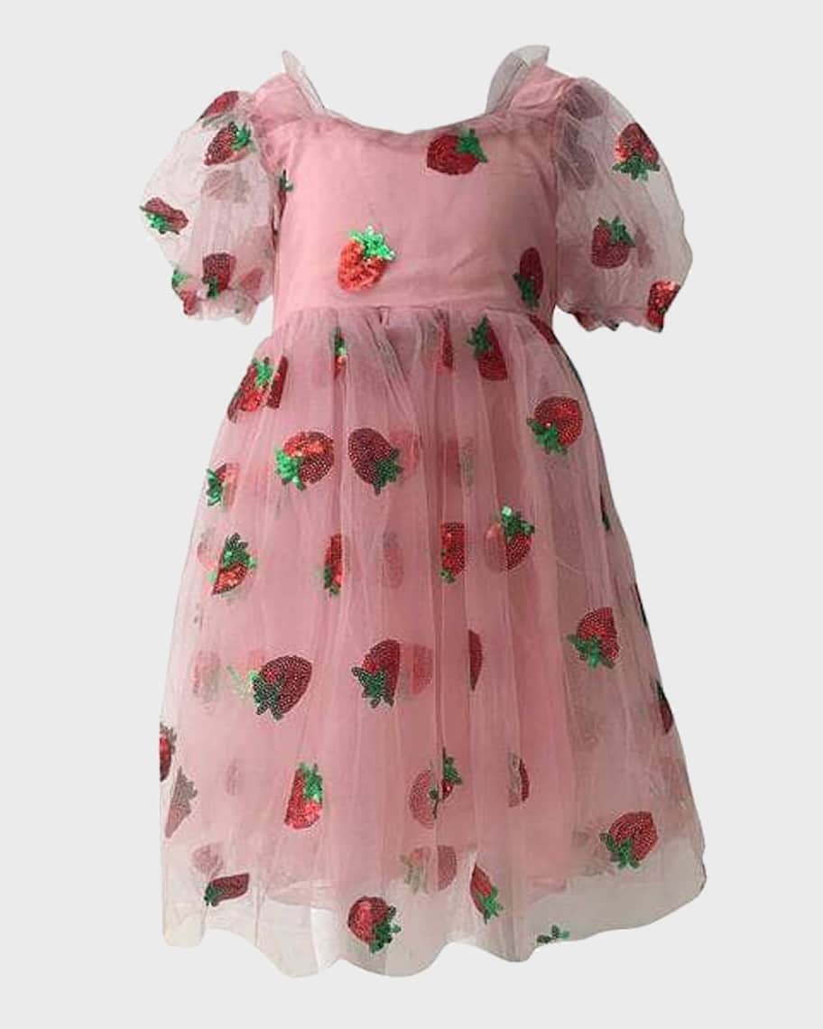 Gucci Girls Light Blue Red GG Tulle Christmas Party Dress