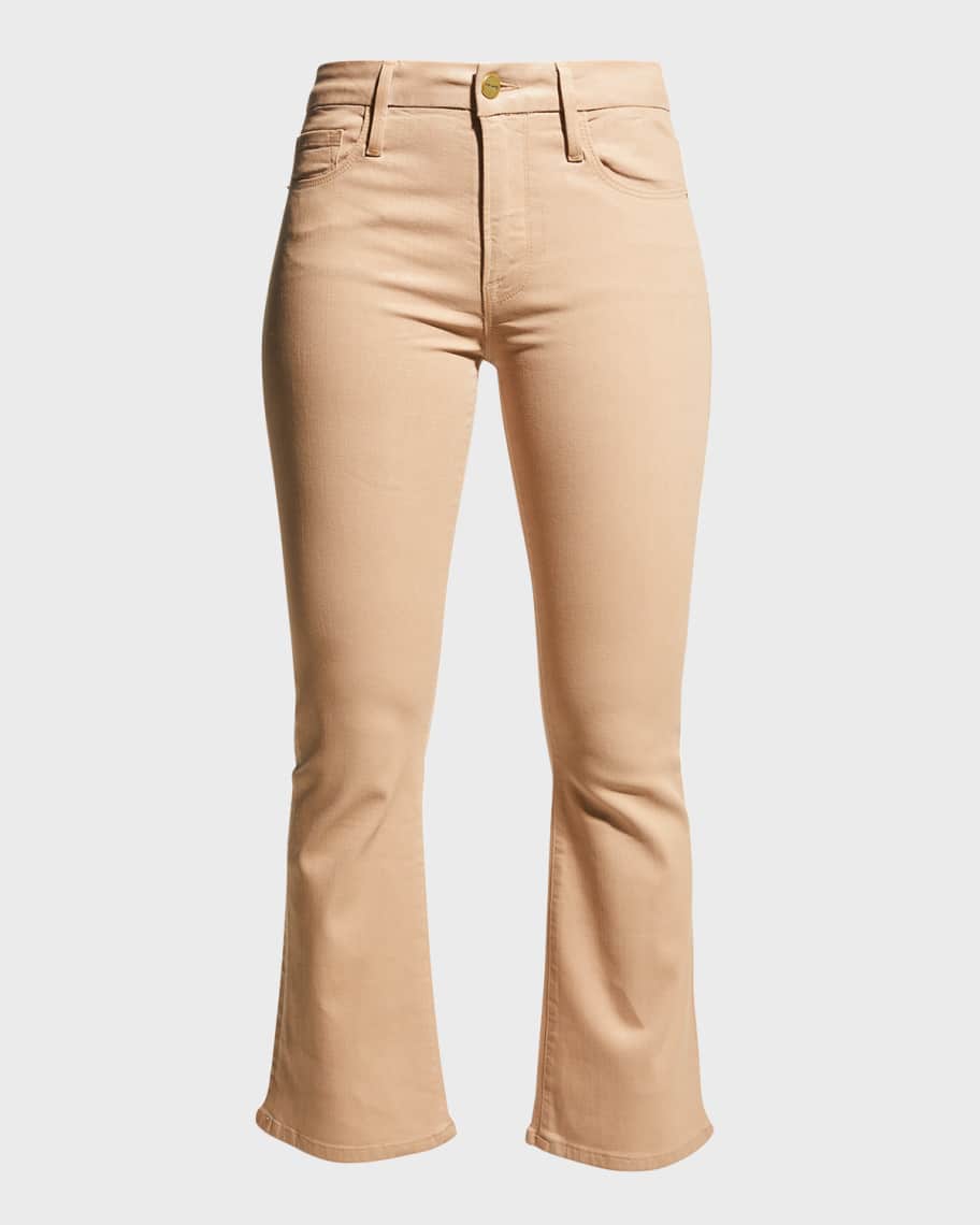FRAME Le Crop Mini BootCut Coated Jeans Neiman Marcus