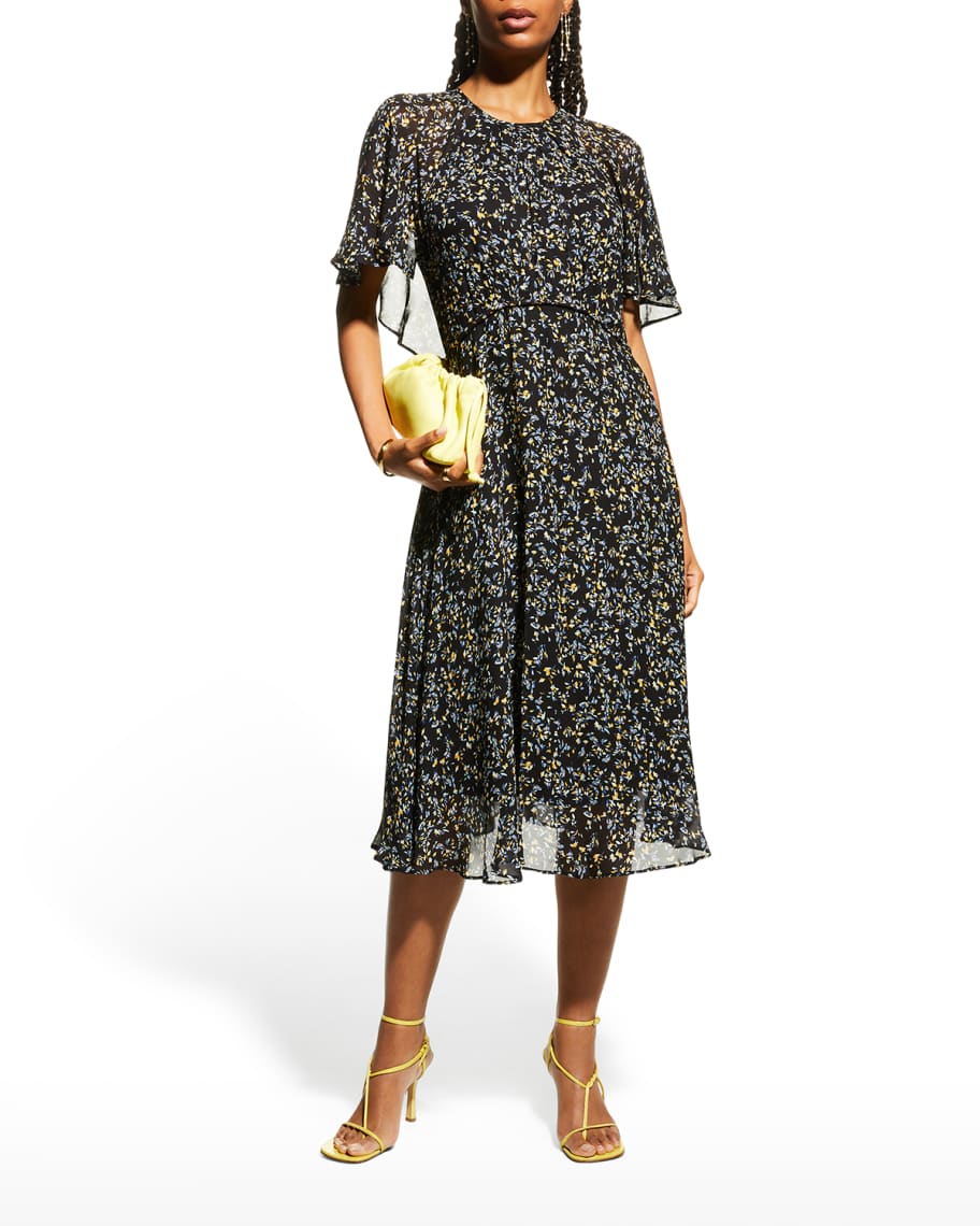 Teri Jon by Rickie Freeman
 Chiffon Capelet Dress main image 0