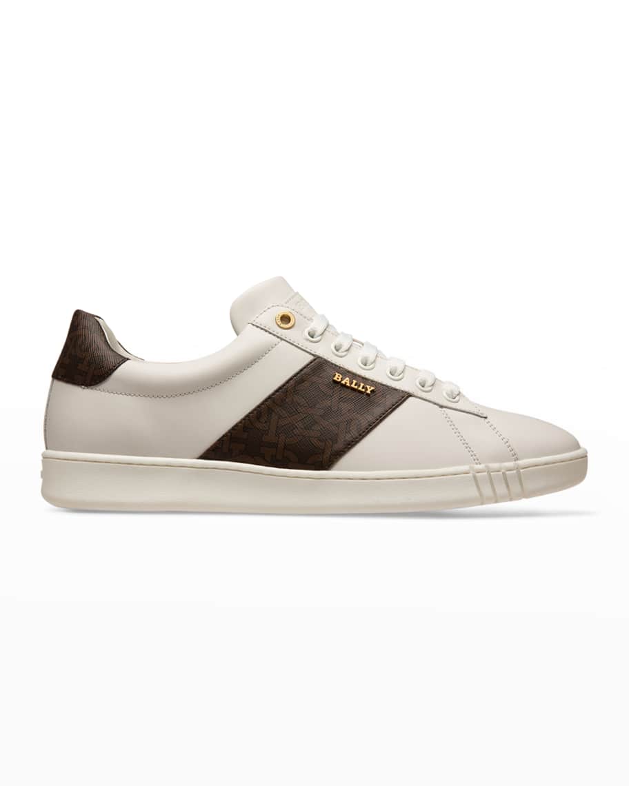 Bally Men s Wilelm B Chain Monogram Low Top Sneakers Neiman Marcus