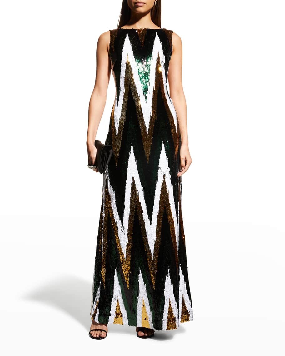 Chevron sequin top dress