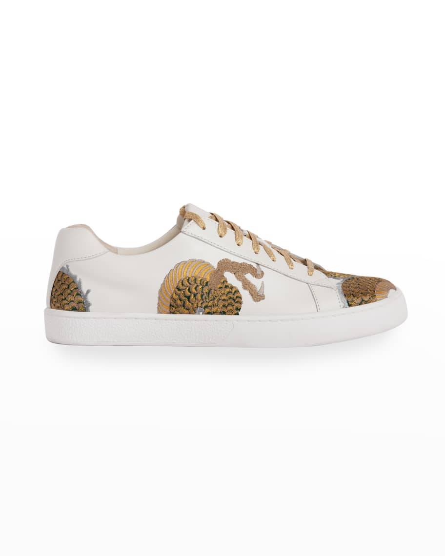 Johnny Was Dragon Embroidered Fashion Low Top Sneakers Neiman Marcus
