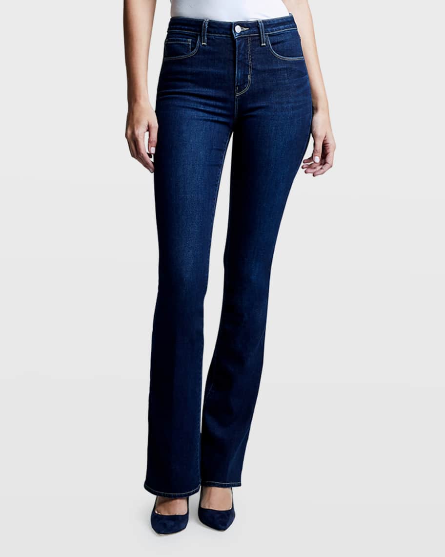 L'Agence Selma High-Rise Sleek Baby Boot Jeans | Neiman Marcus