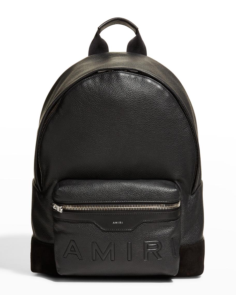 amiri leather backpack BANDANA CAROLINA BLUE  Notorious Plug SPRING 2026 COLLECTION MADE IN Vietnam 70% POLYESTER AMIRI Logo-Embroidered Backpack - Black