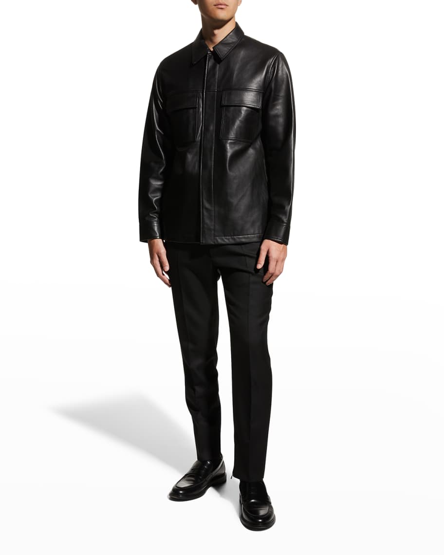 Theory lambskin leather hot sale jacket