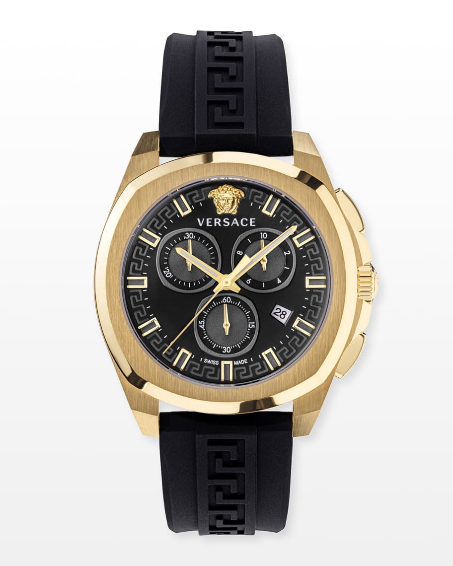 Versace Men's 43mm Versace Geo Chrono Silicone Watch | Neiman Marcus