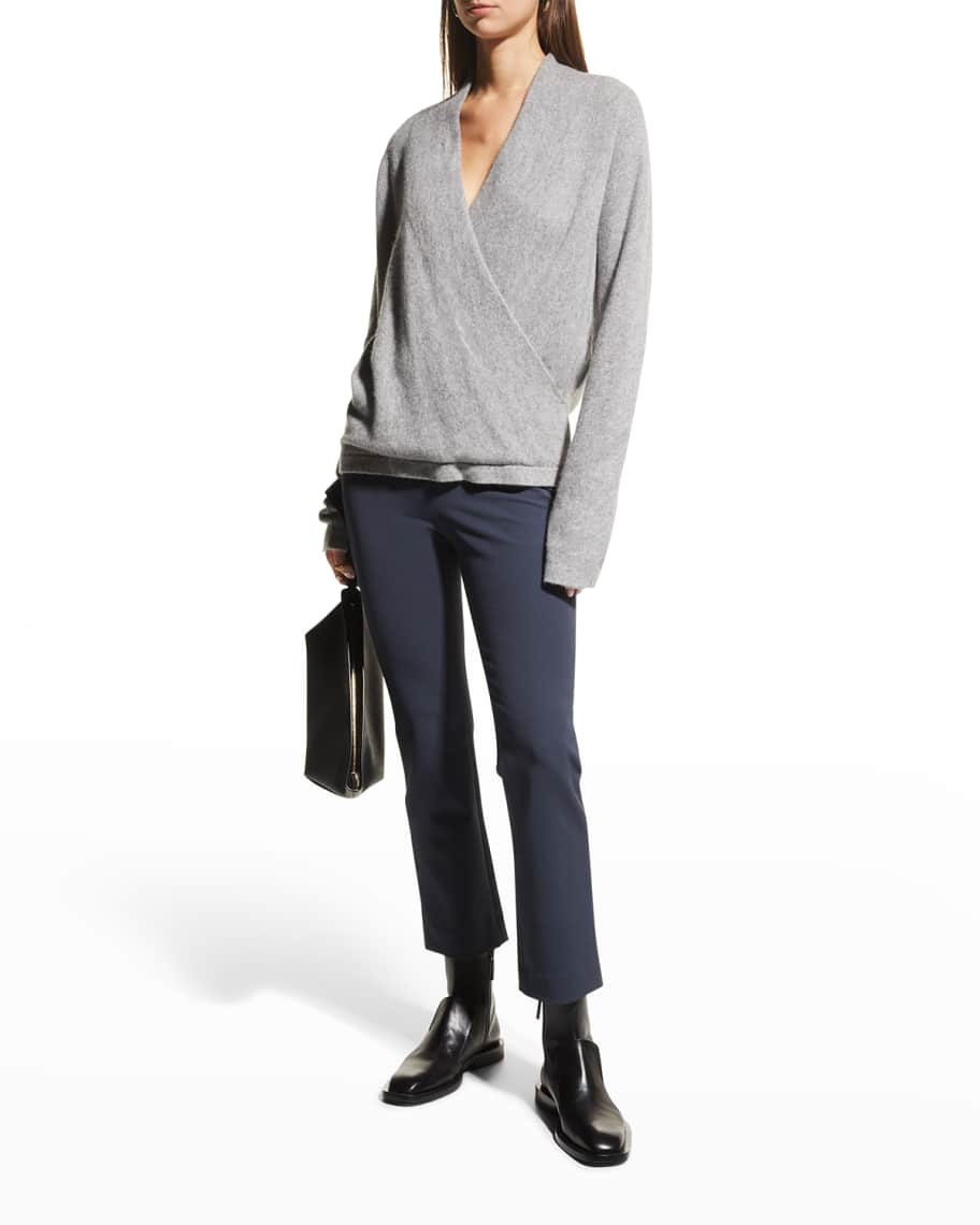 Vince wrap front cashmere pullover shop