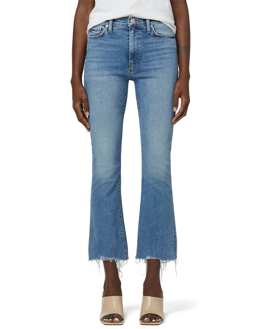 Hudson Barbara High-Waist Cropped Boot-Cut Jeans | Neiman Marcus