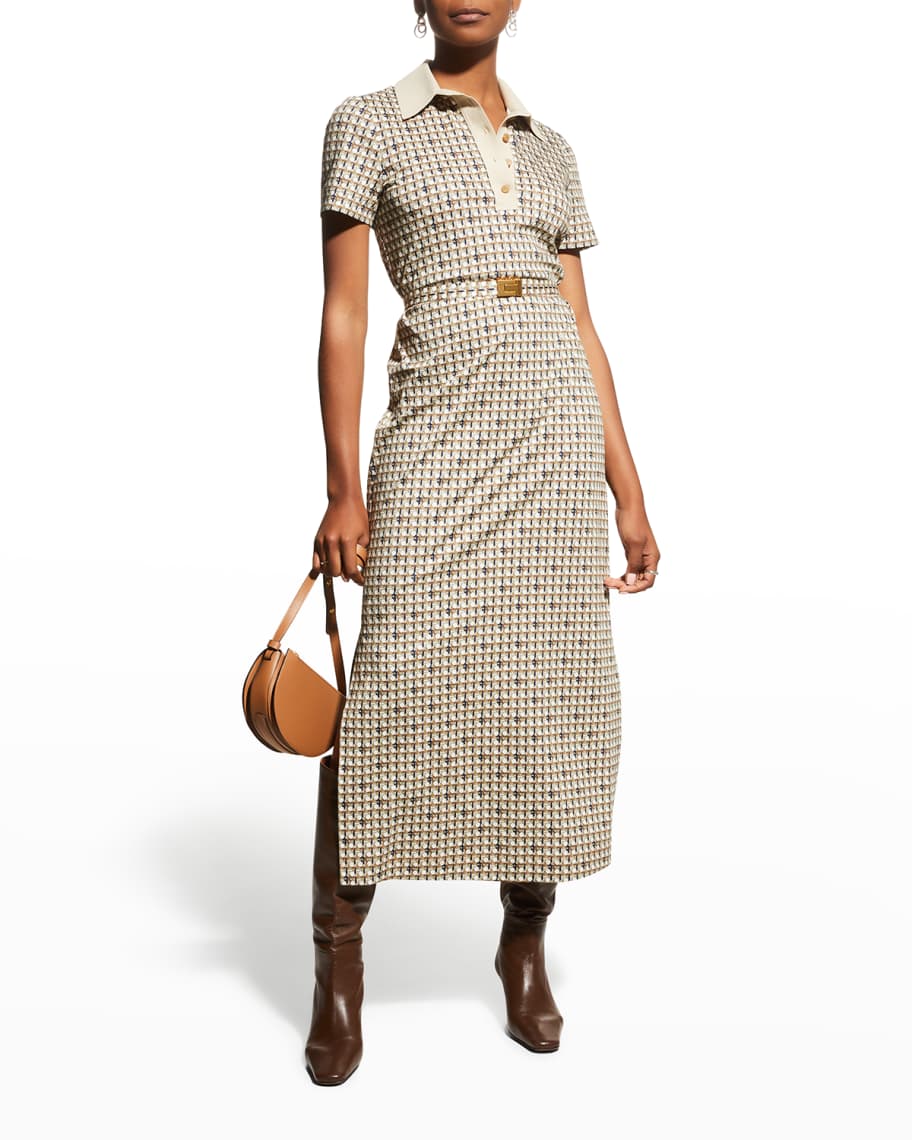 Tory Burch Reva Printed Polo Dress | Neiman Marcus