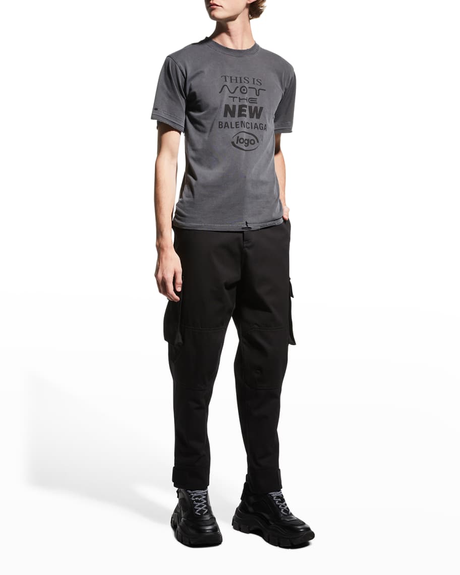 Balenciaga Men's Not New Logo T-Shirt | Neiman