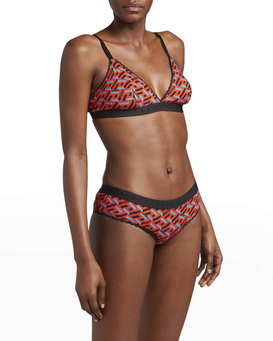 Versace Monogram Swim Bikini Top