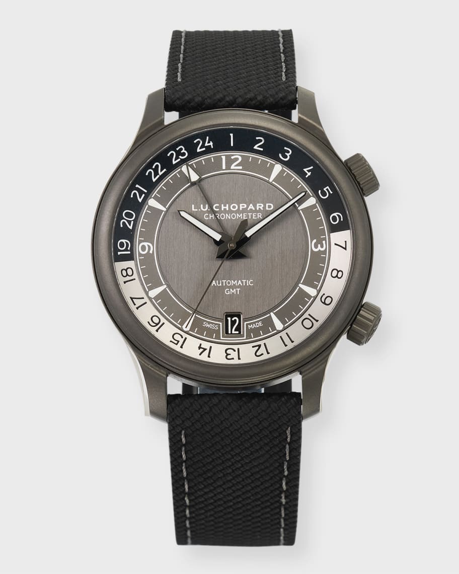 Chopard Limited Edition 42mm L.U.C GMT One Black Watch | Neiman Marcus
