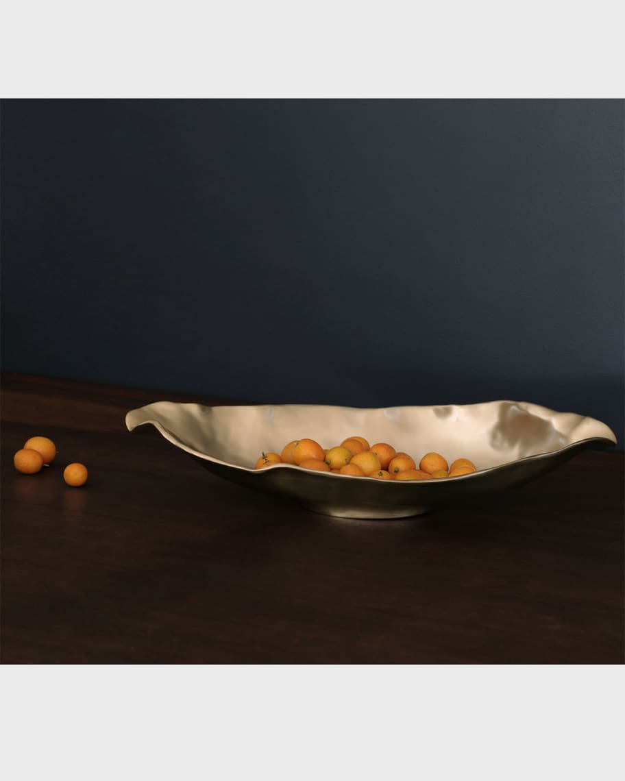 Beatriz Ball Sierra Modern Foglia Leaf Small Tray Gold main image 1