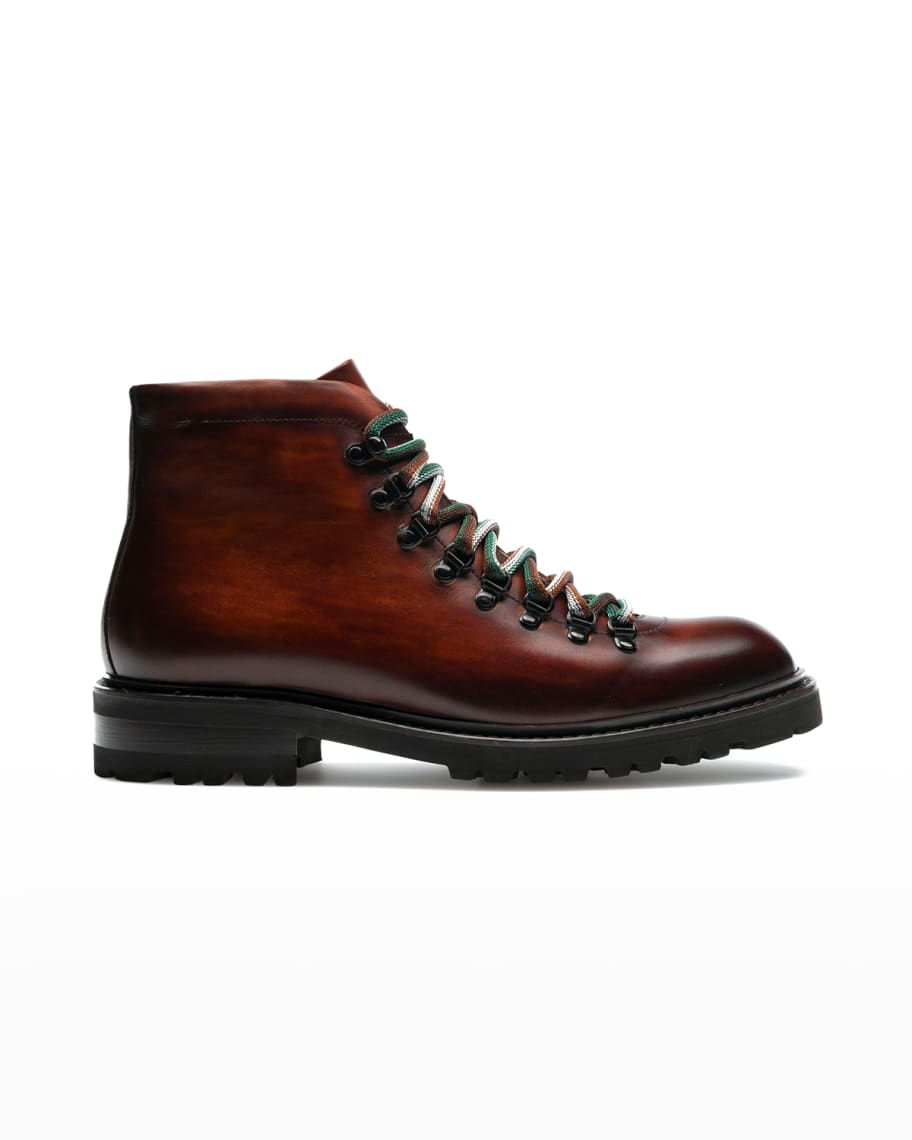 Magnanni Men's Montana II Burnished Leather Ankle Boots | Neiman Marcus