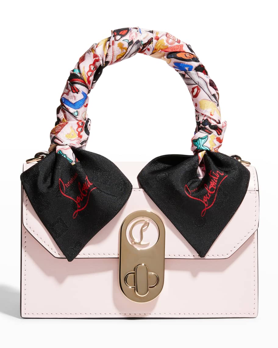 Christian Louboutin Mini Elisa Crystal-embellished Suede Shoulder Bag in  Pink