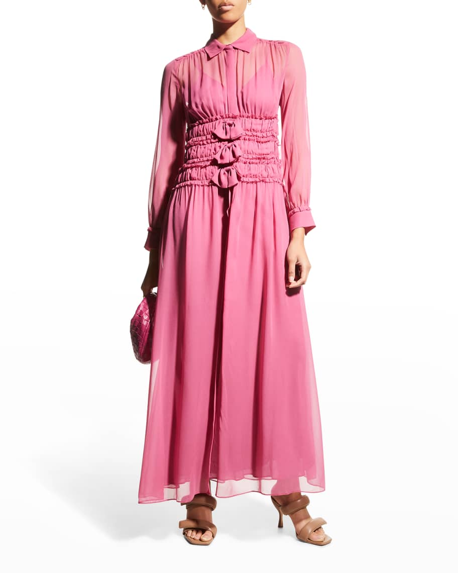 Rebecca Taylor Silk Bow Dress | Neiman Marcus