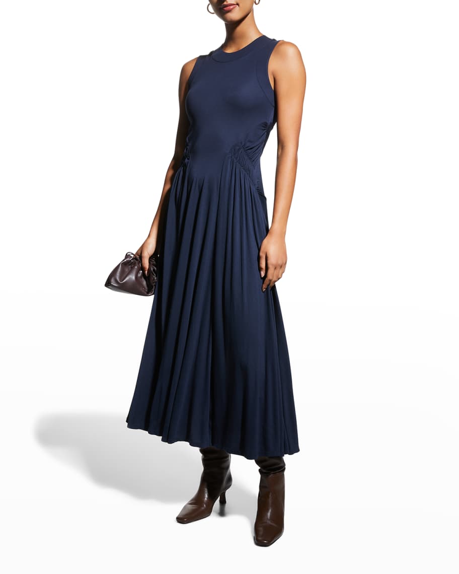 Rebecca Taylor Ruched-Waist Sleeveless Dress | Neiman Marcus