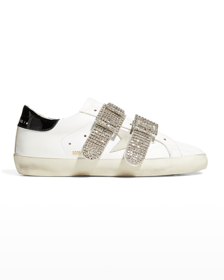 Golden Goose Old School Crystal Buckle Sneakers | Neiman Marcus