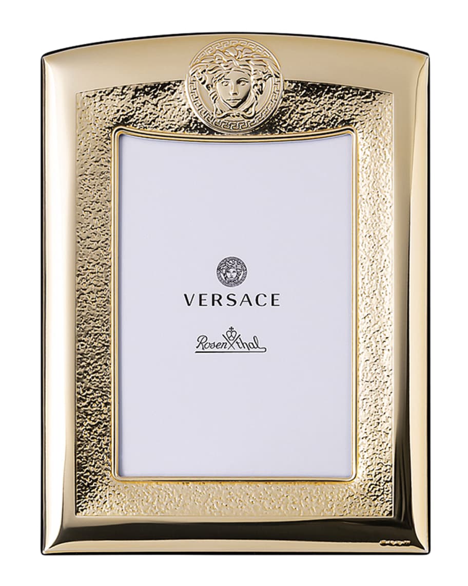 Versace Picture Frame in Gold, 3x5 Neiman Marcus