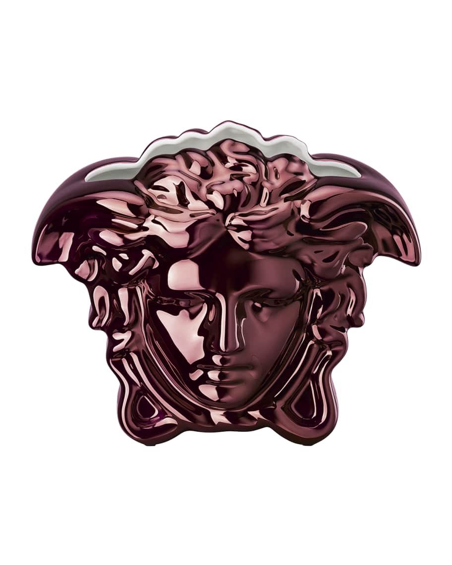 Versace Medusa Grande Vase in Fuchsia 6" Neiman Marcus