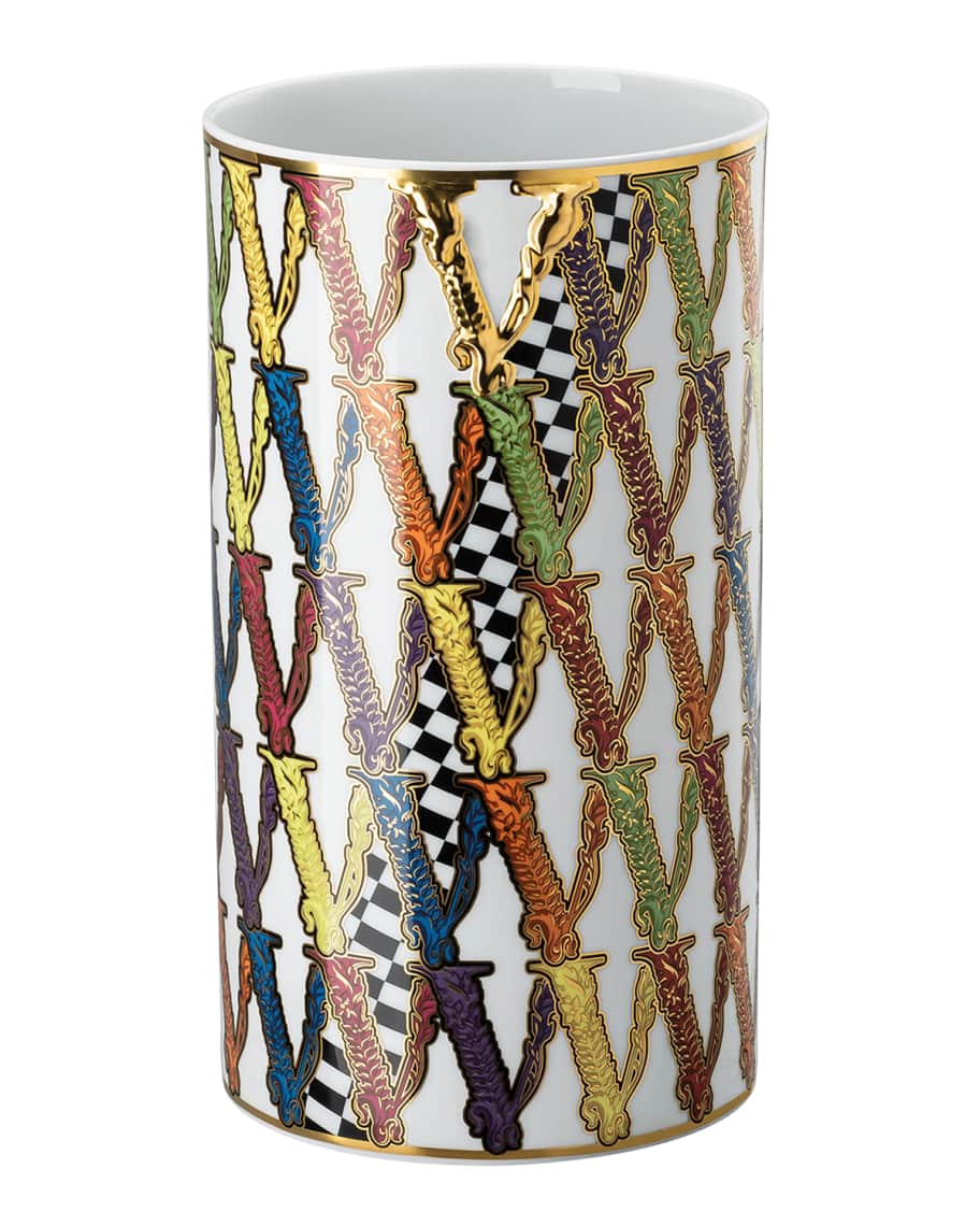 Versace Limited Edition Virtus Vase 11.8" Neiman Marcus