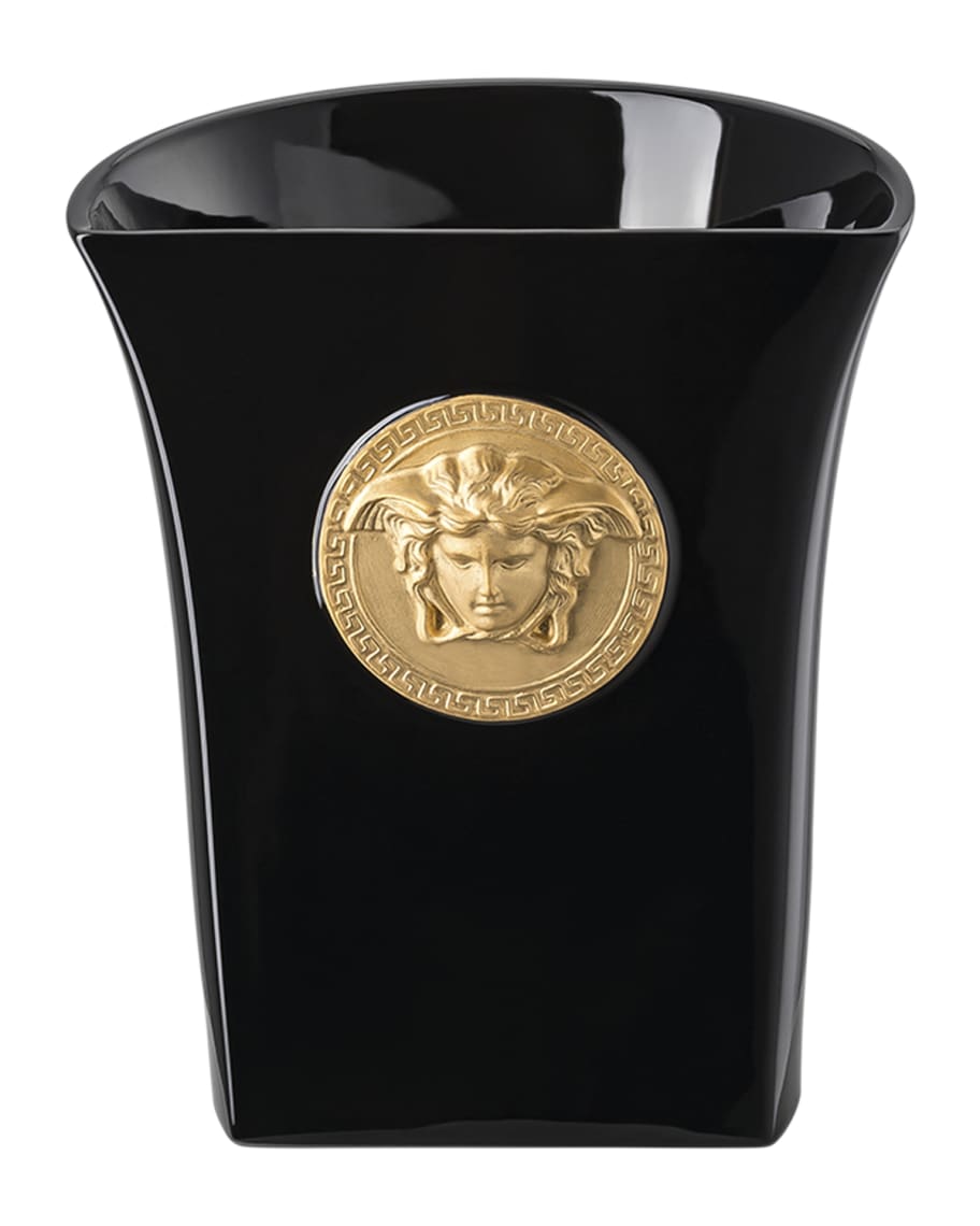 Versace Medusa Madness Vase in Black 7" Neiman Marcus