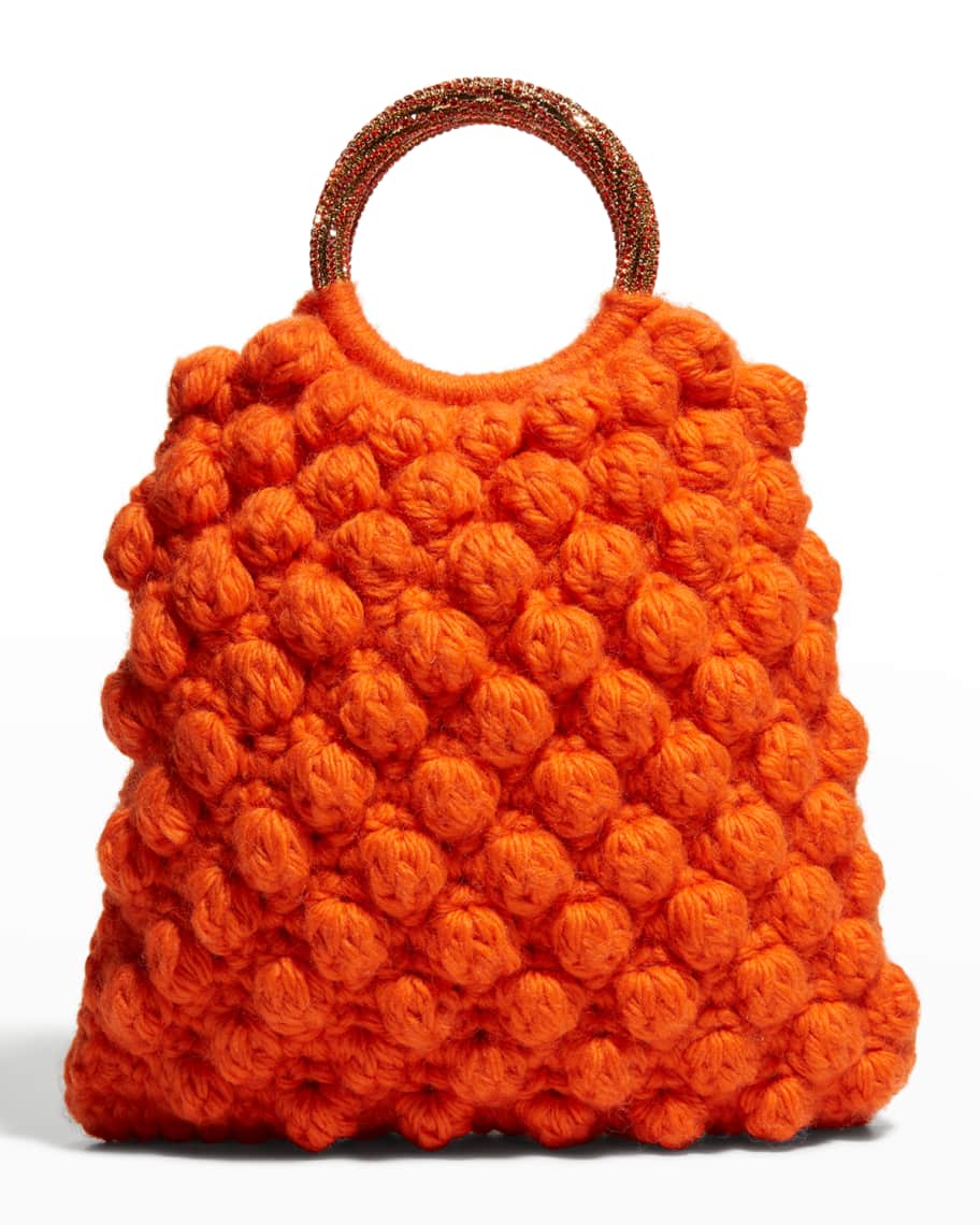 Gedebe Sachet Crochet Wool Ring Top-Handle Bag | Neiman Marcus