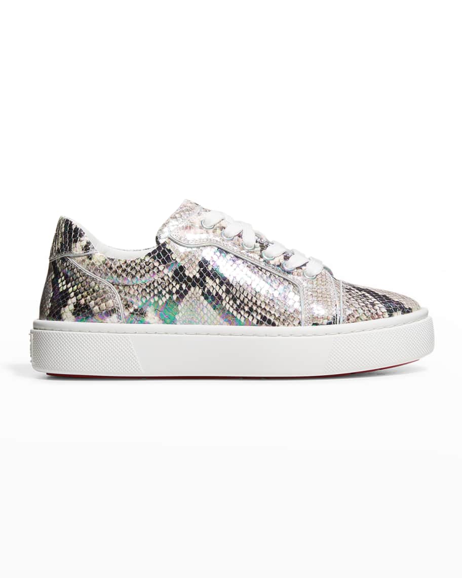 Christian Louboutin Vieirissima Snake Print Red Sole Sneakers