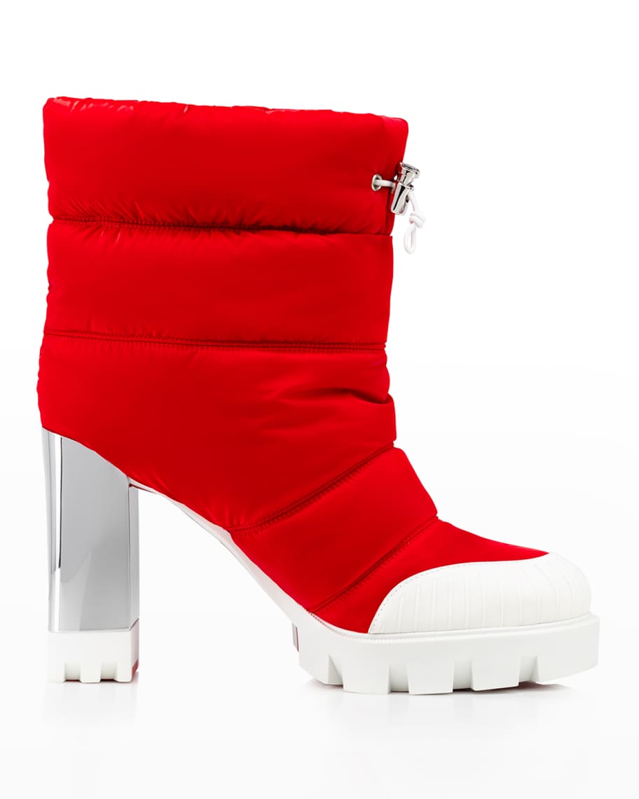 Christian Louboutin Oriona Quilted Drawstring Red Sole Booties