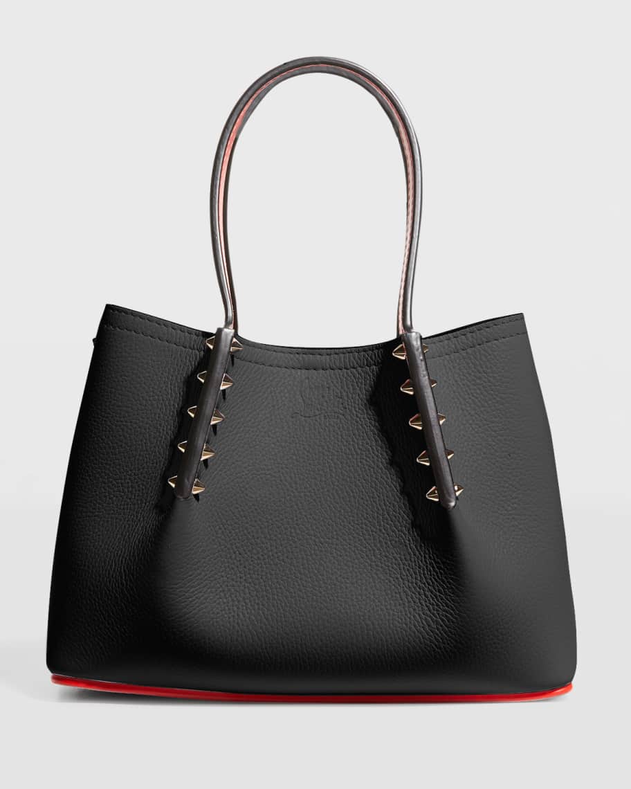 CHRISTIAN LOUBOUTIN: Cabarock bag in leather with spikes - Blush Pink