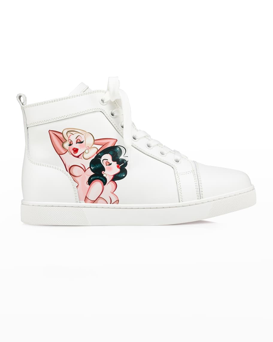 Christian Louboutin Astroloubi Donna Red Sole Leather Low-top Sneakers